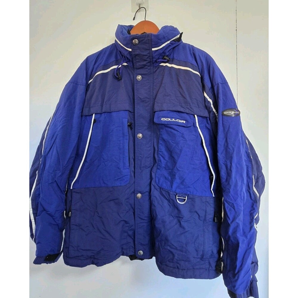 Vintage Couloir Coat Mens 44 L Jacket Blue Down Ski Snow Winter Outdoor